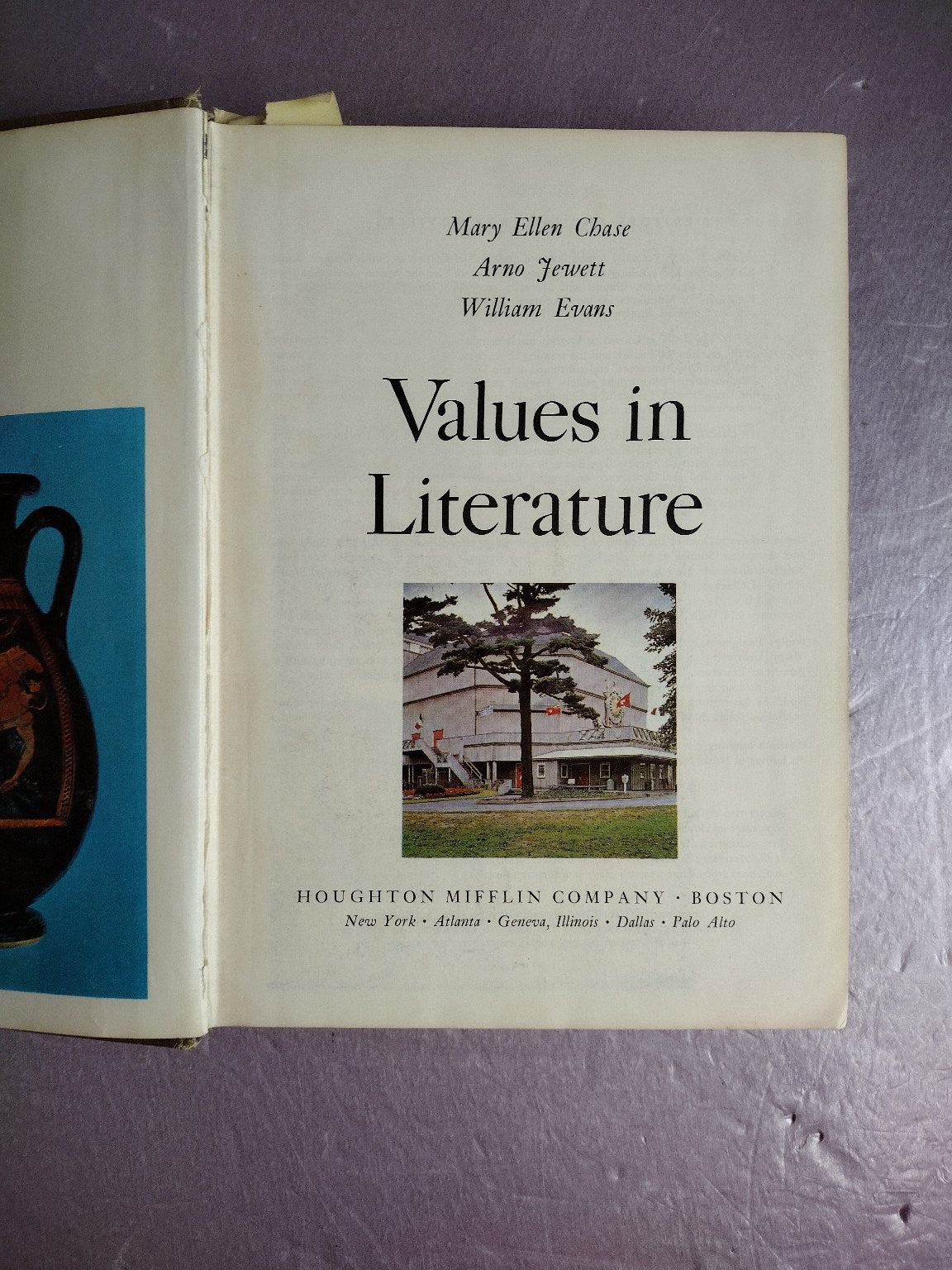 Values in Literature Chase Jewett Evans 1963 Anthology Houghton Mifflin Series
