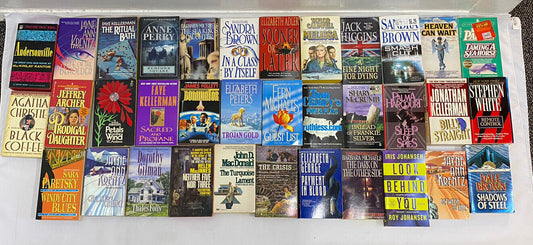 35 Fiction Paperback Book lot bundle Assortment-Sacred And Profane