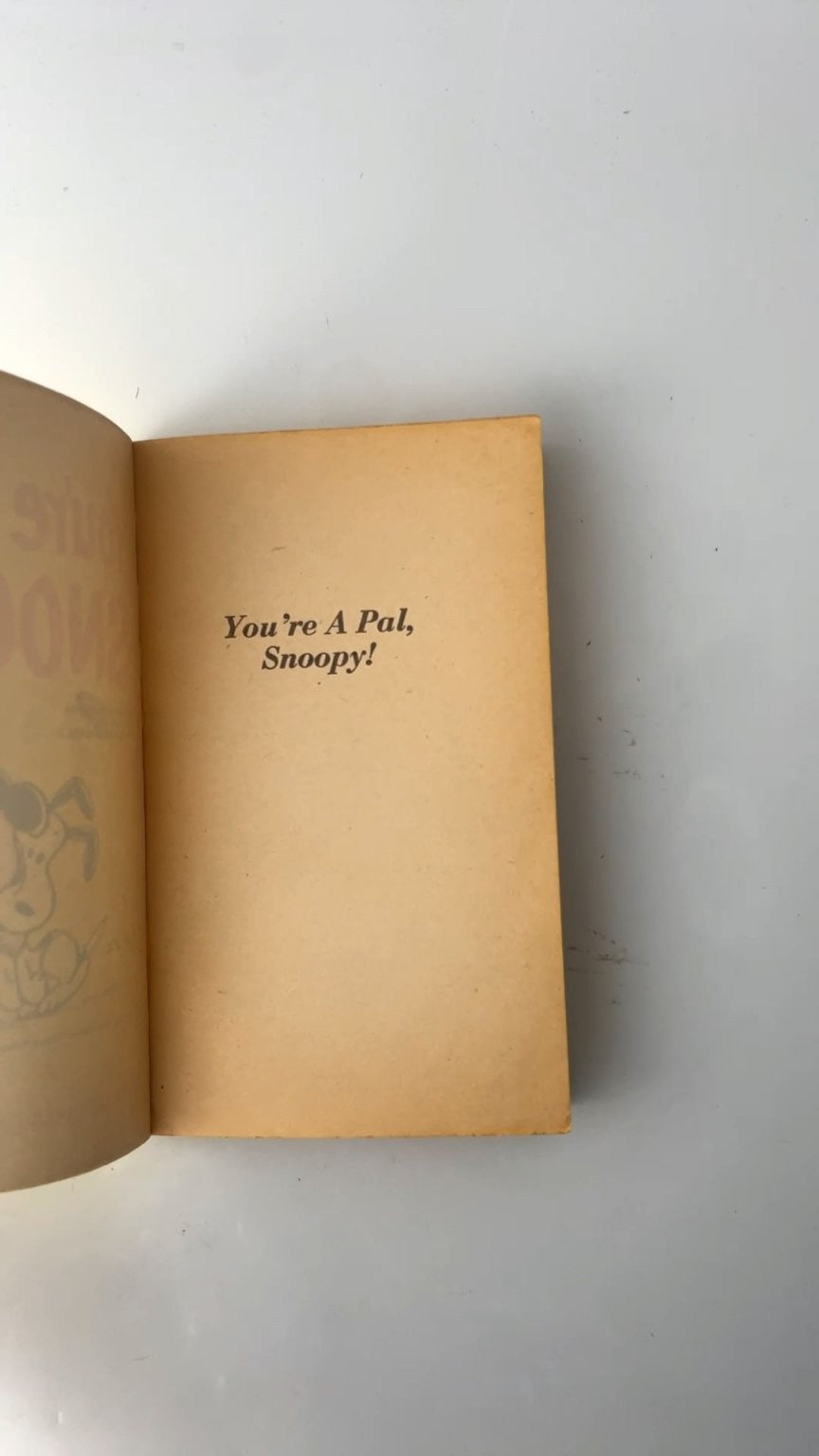 You're a Pal Snoopy Charles M. Schulz 1964 Fawcett Illustrated