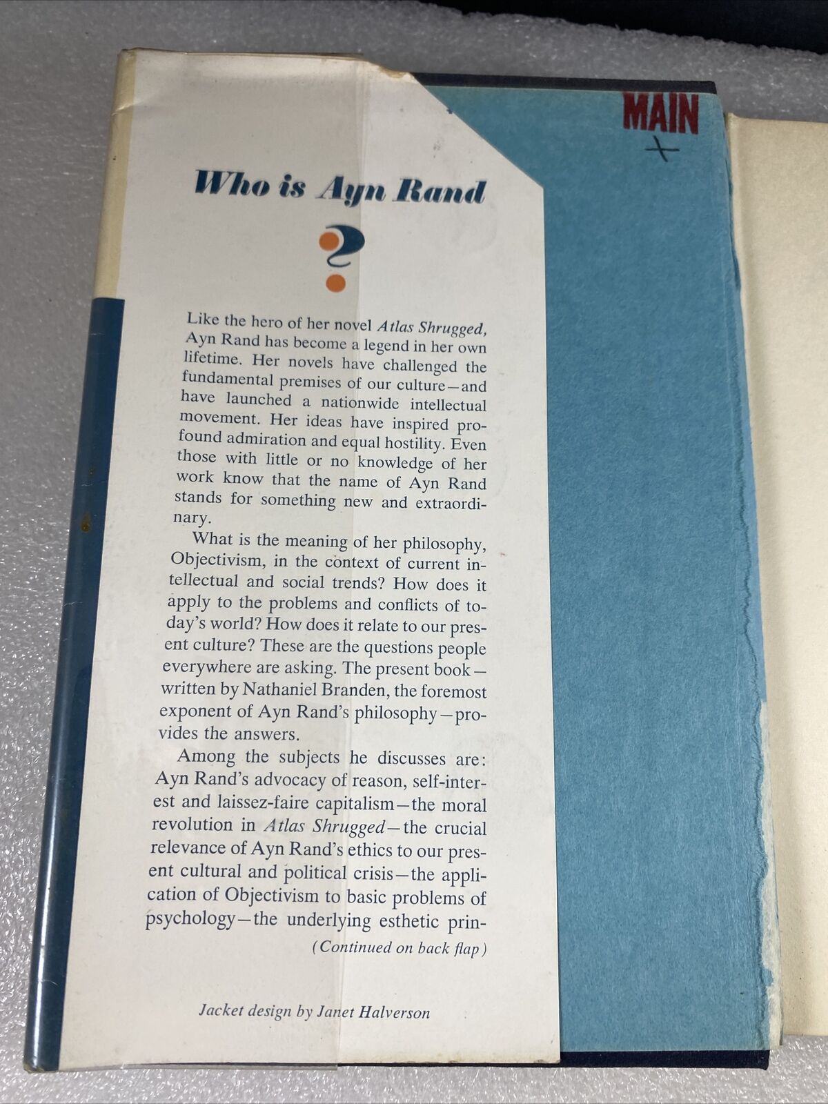 Who Is Ayn Rand By Nathaniel Branden, Vintage 60s Study Of Literature Ex Iibrary