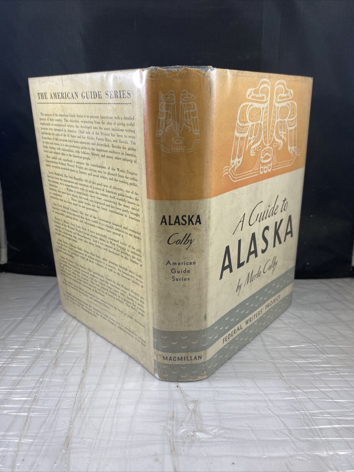 A Guide to Alaska by Merle Colby Federal Writers Project w/fold out map Intact 