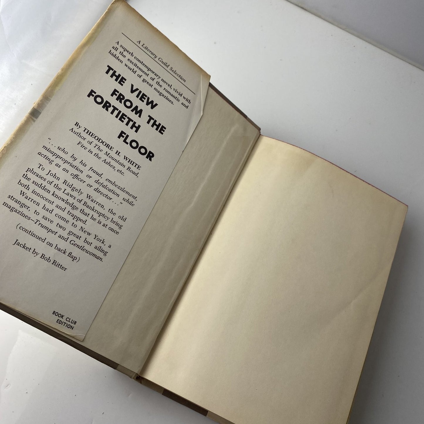 The View From the Fortieth Floor Theodore H. White 1960 Book Club Edition