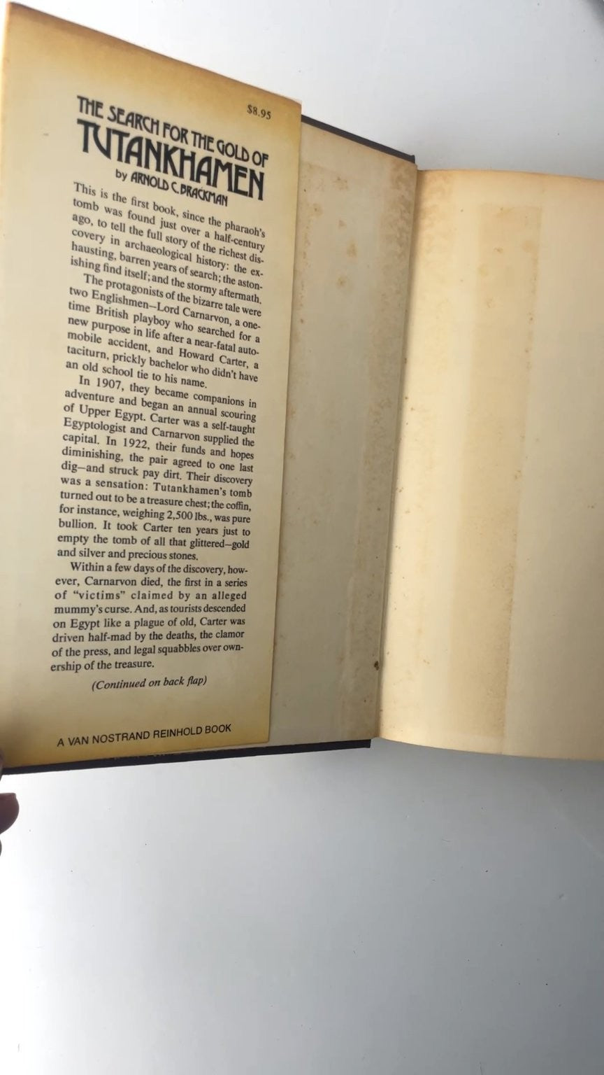 The Search for the Gold of Tutankhamen Arnold C. Brackman 1976 Van Nostrand