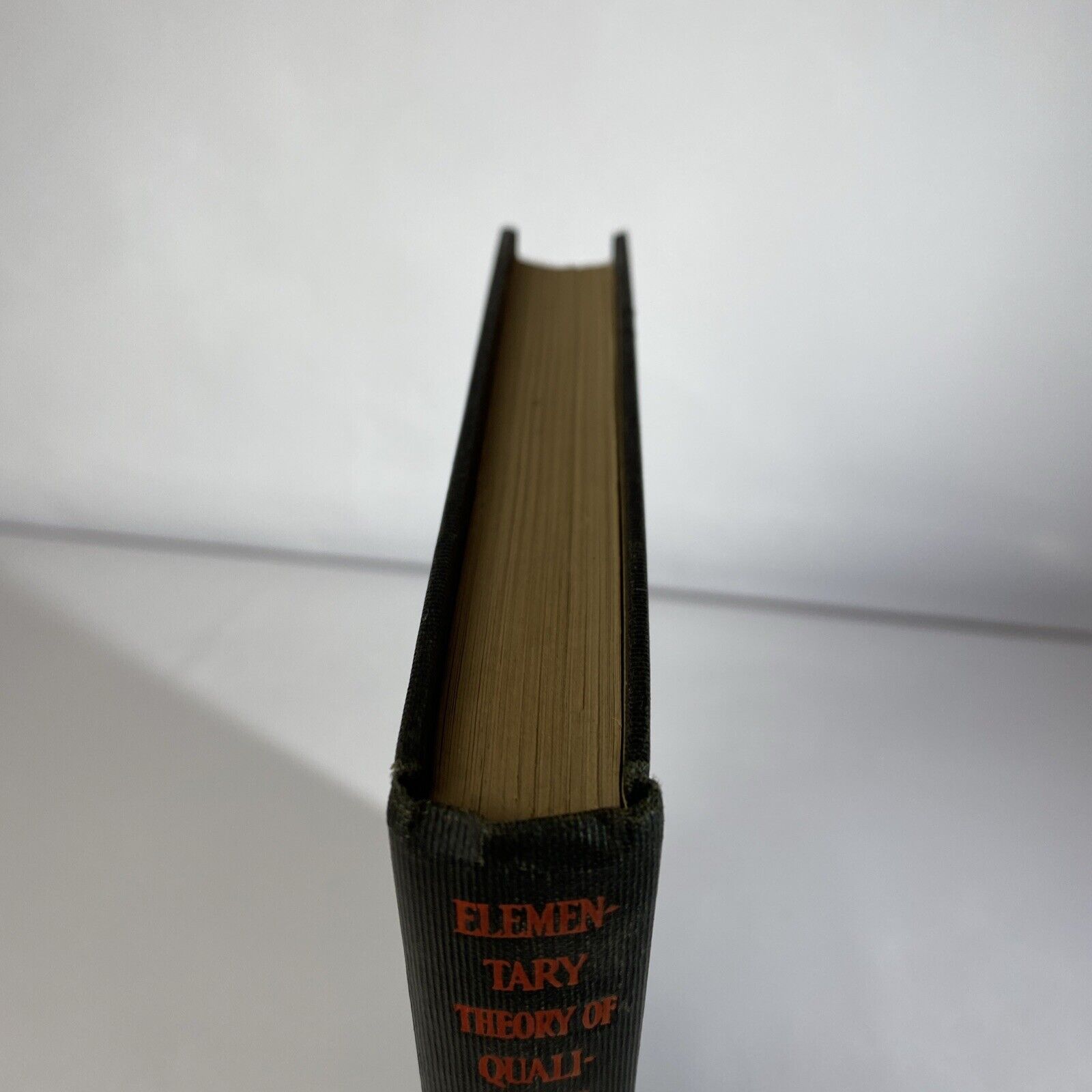 1929 ~ Elementary Theory Of Qualitative Analysis . 1st Edition BLACK & Red