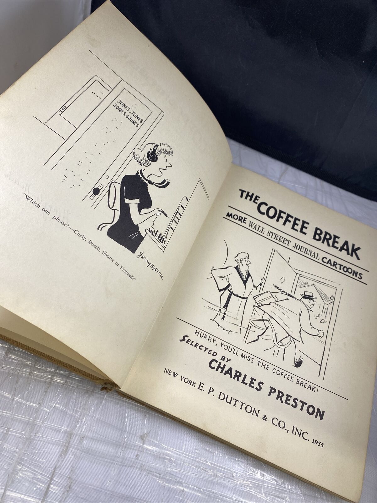 *signed* The Coffee Break Vintage 50s Book Illustrations Charles Preston WSJ