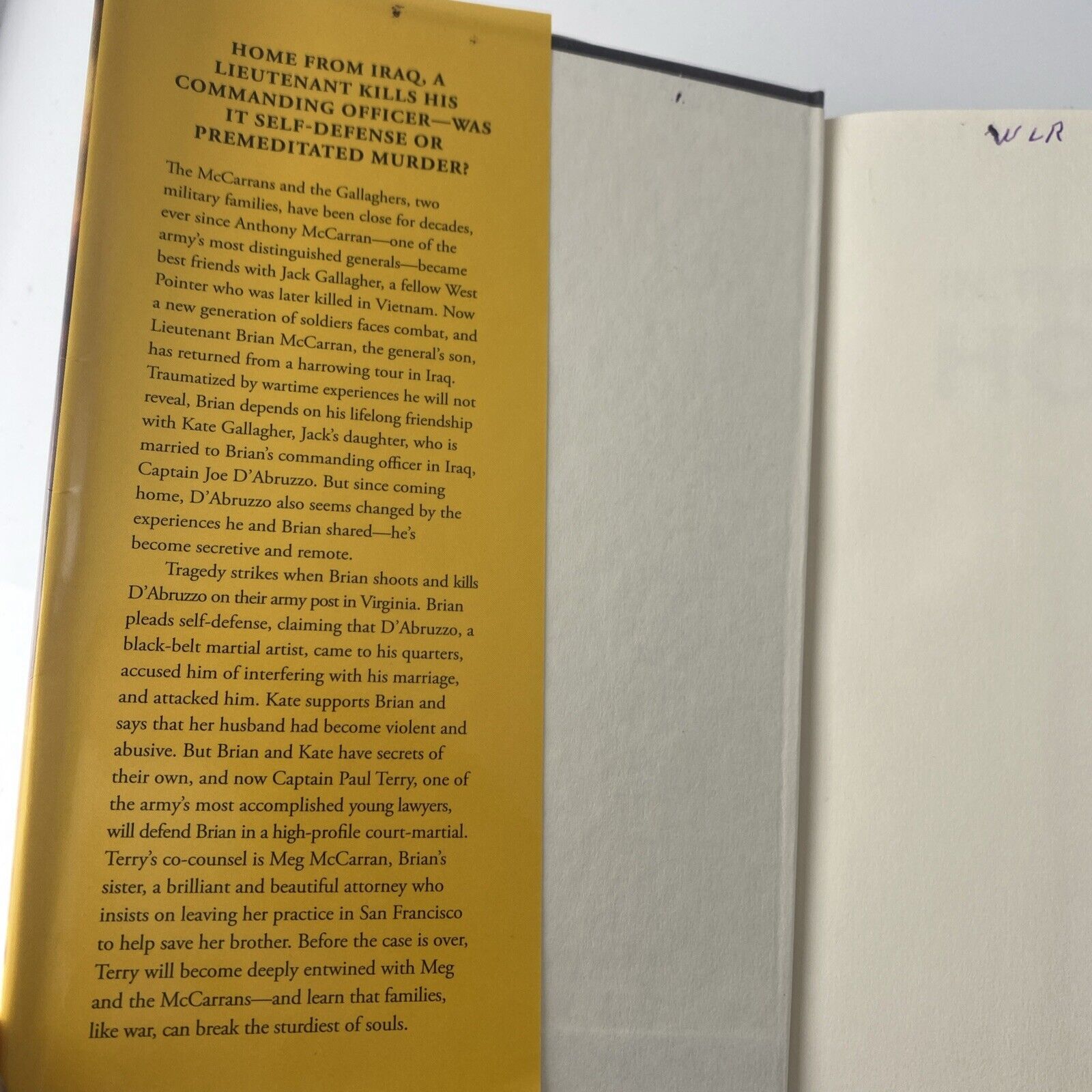 In The Name Of Honor by Richard North Patterson Book Club Edition