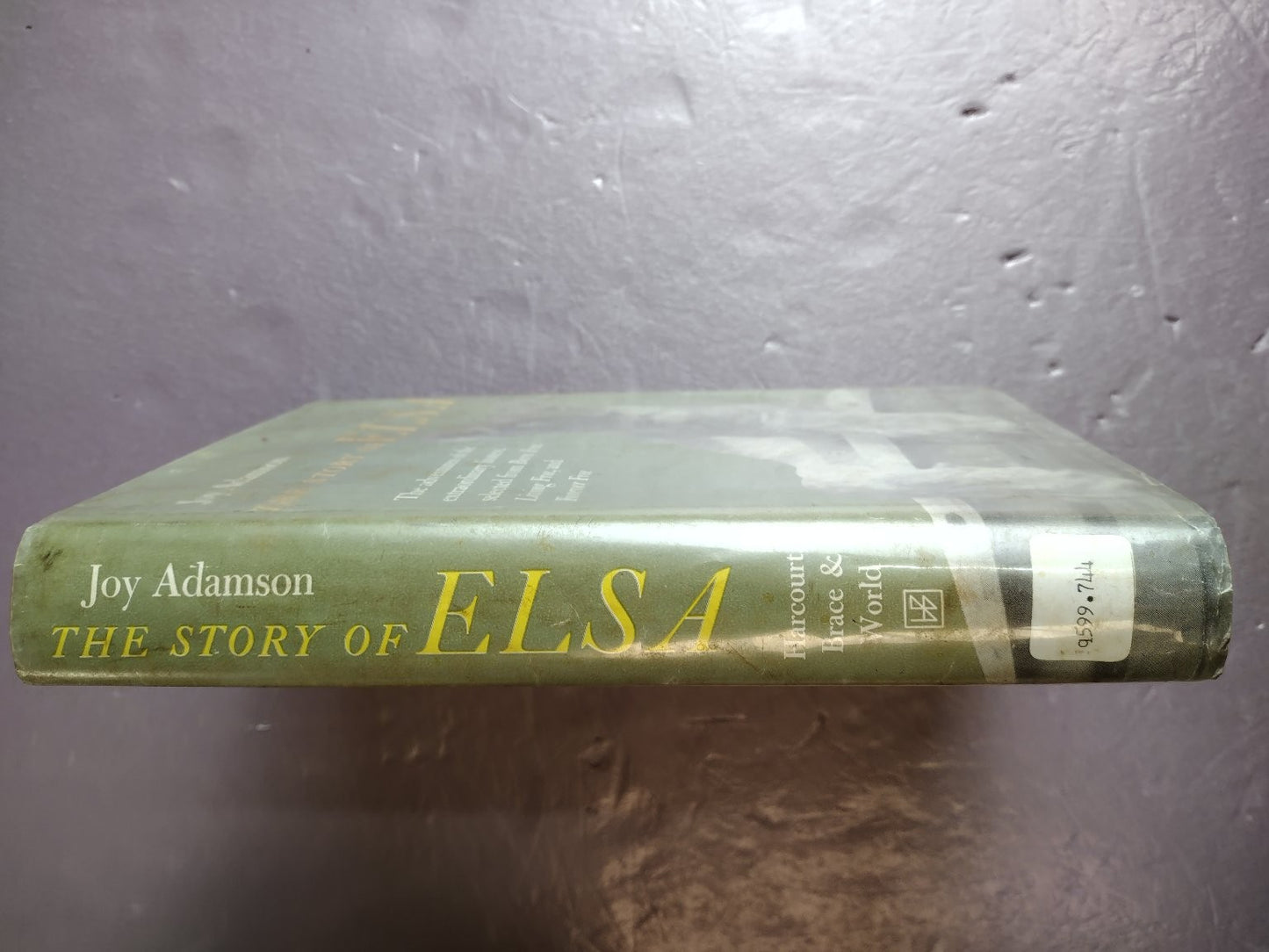 The Story of Elsa Joy Adamson 1966 Hardcover Wildlife Biography Africa Harcourt