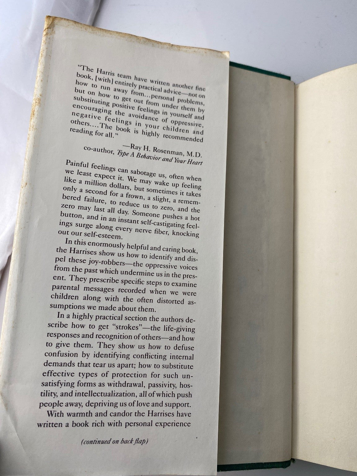 Staying OK Amy Bjork Harris Thomas A Harris 1985 Psychology Harper & Row