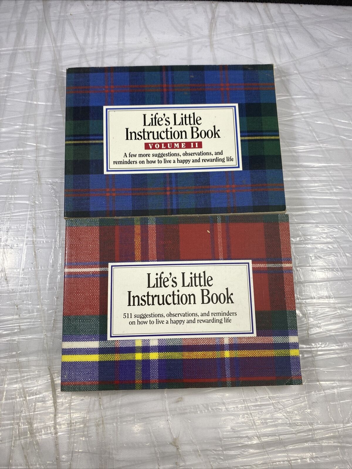 Lot of 2 Life's Little Instruction Book Vol. 1&2, Live And Learn And Pass It On