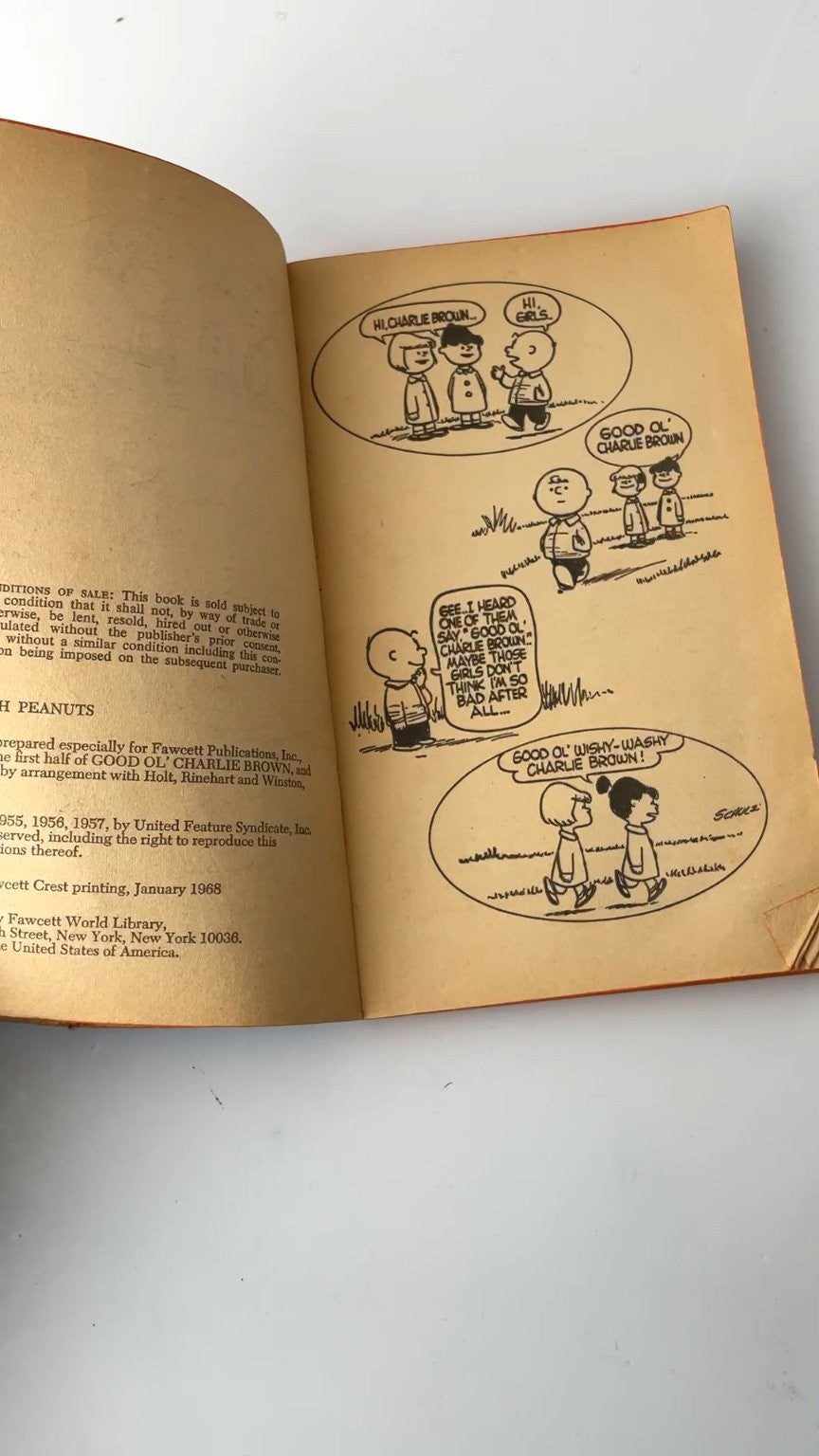 Fun with Peanuts by Charles M. Schulz 1968 Illustrated Cartoon Book