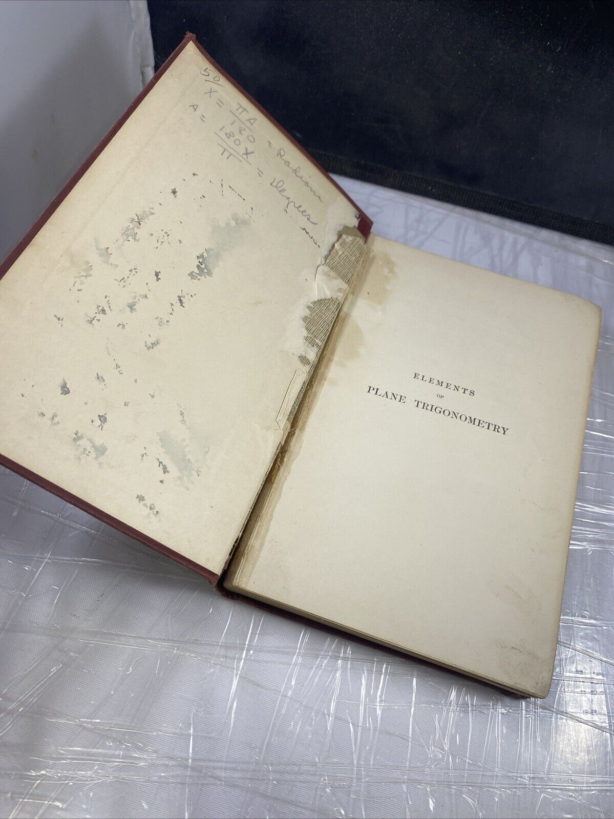 Elements Of Plane Trigonometry -Daniel Murray - 1912- Hardcover Antique Accptble
