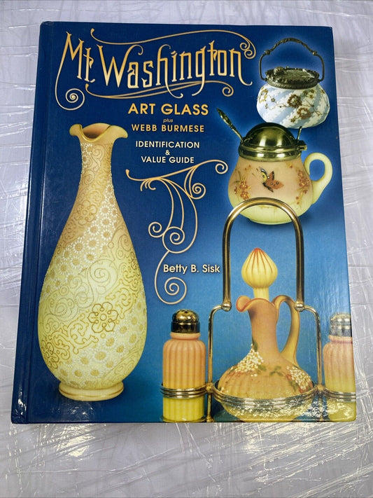 VINTAGE 2003 MT. WASHINGTON WEBB BURMESE ART GLASS BOOK + VALUES GUIDE BY SISK