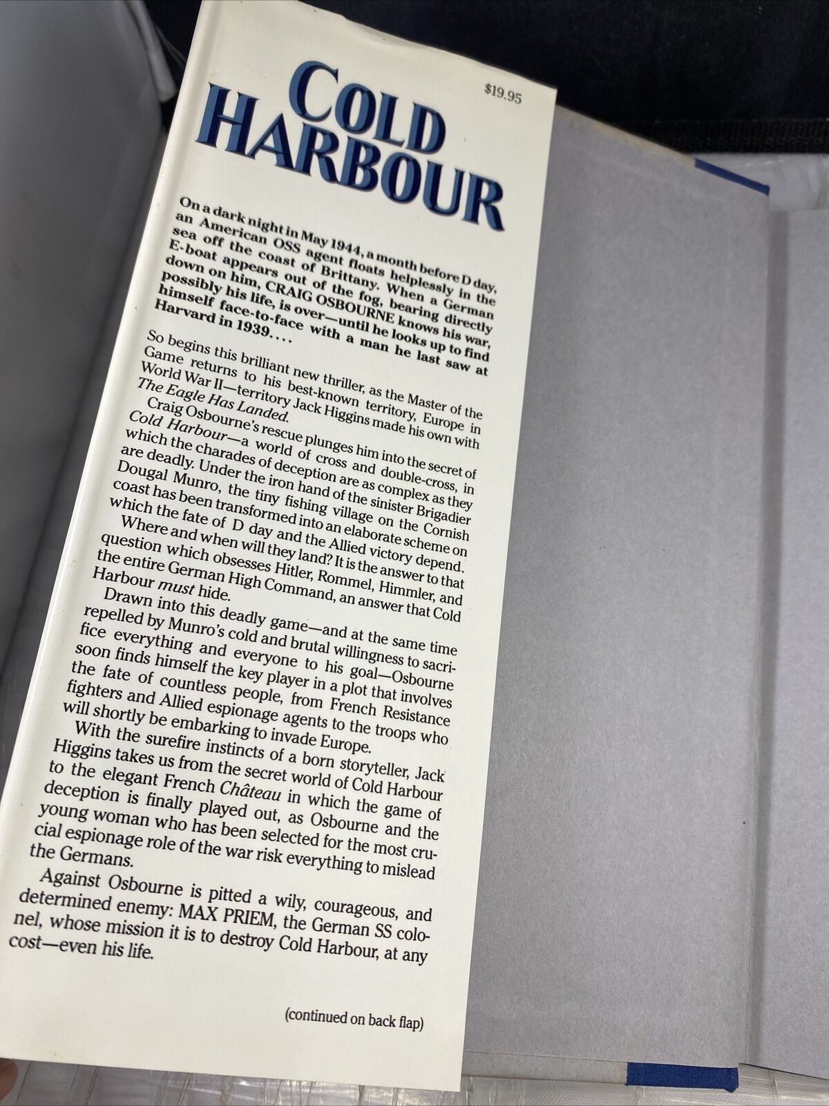 Cold Harbour - Hardcover By Higgins, Jack - GOOD First Edition Print