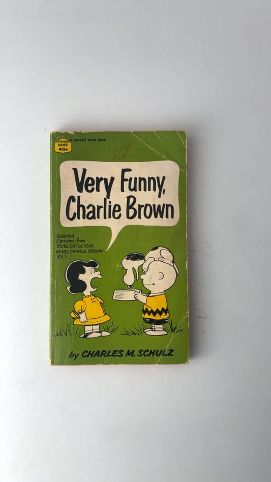 Very Funny Charlie Brown by Charles M. Schulz 1967 Fawcett Crest Book