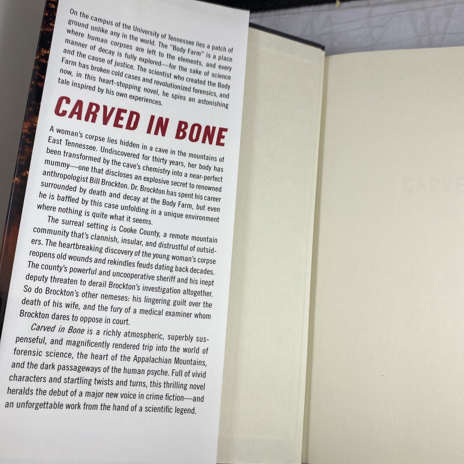 Carved in Bone : a Body Farm Novel | Jefferson Bass | Hardcover | Good Book