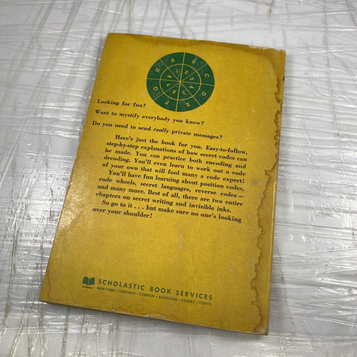 Codes & Secret Writing 1966 Vintage Scholastic Book Services Herbert S. Zim