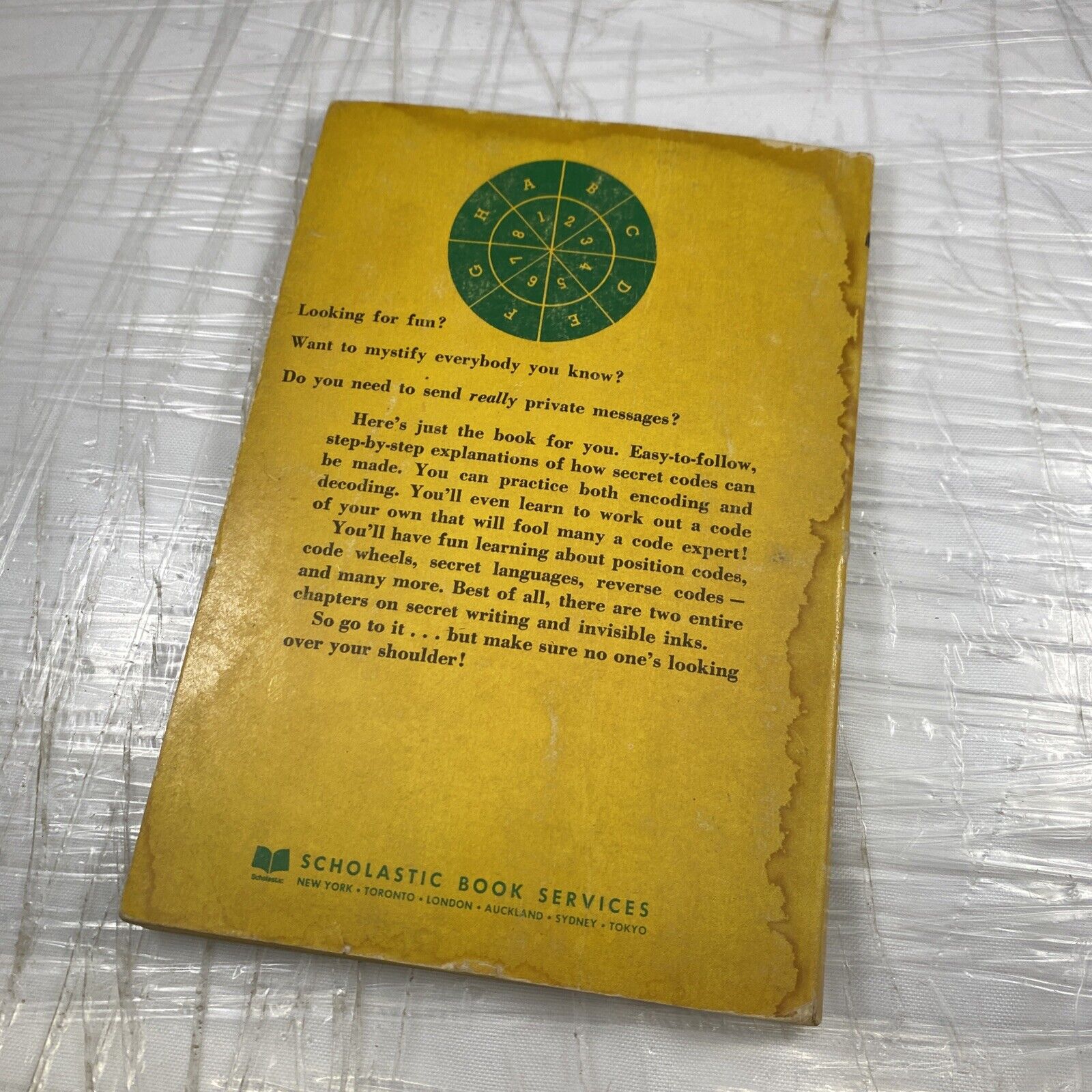 Codes & Secret Writing 1966 Vintage Scholastic Book Services Herbert S. Zim