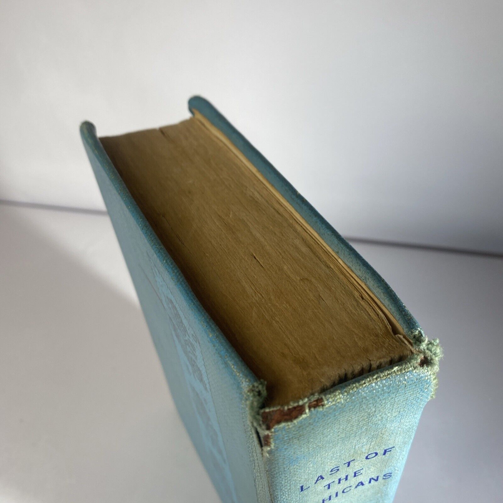 Last of the Mohicans by JF Cooper 1936 Rare Worn Blue Ex Library Rebound Vintage