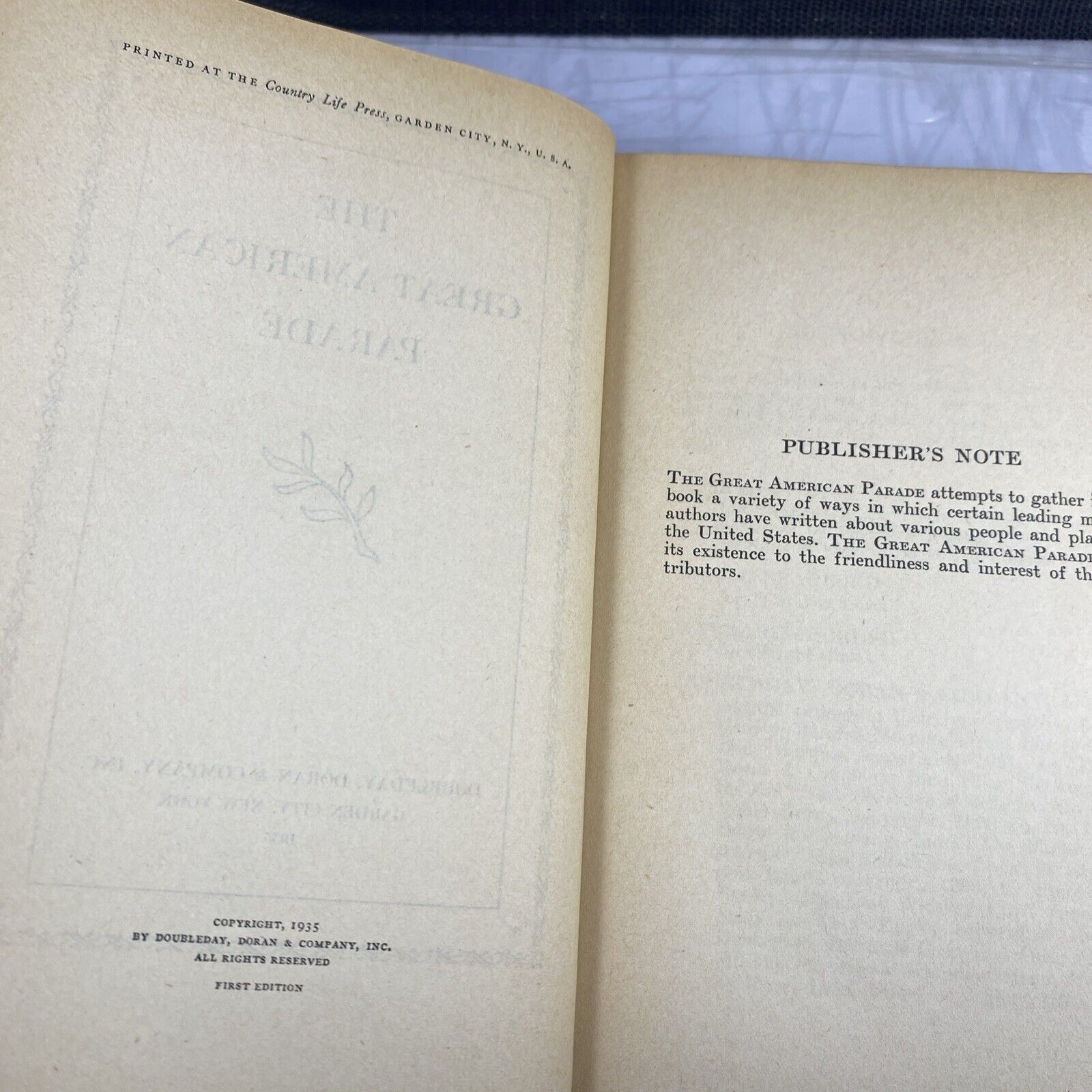 The Great American Parade by editors Of Doubleday, Doran & Company 1st Edition