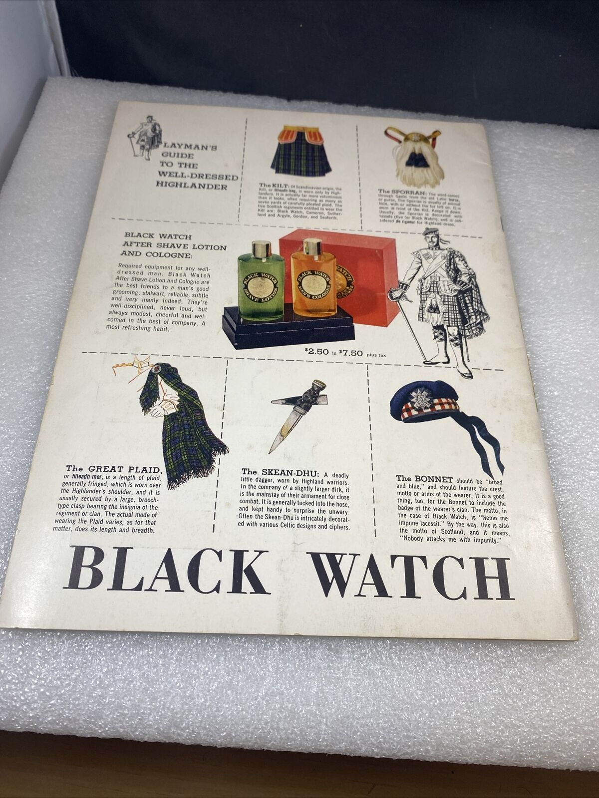 *signed* The Black Watch Bagpipe Band Vintage 60s Program Lot Of 2 See Pics