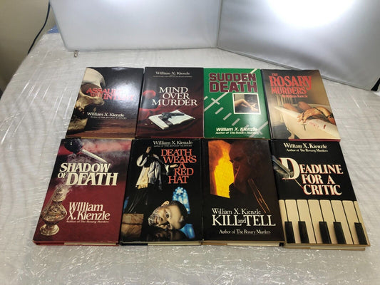 Murder Mystery Novels William Kienzle Vintage Book Lot of 8 Hardcover with DJ