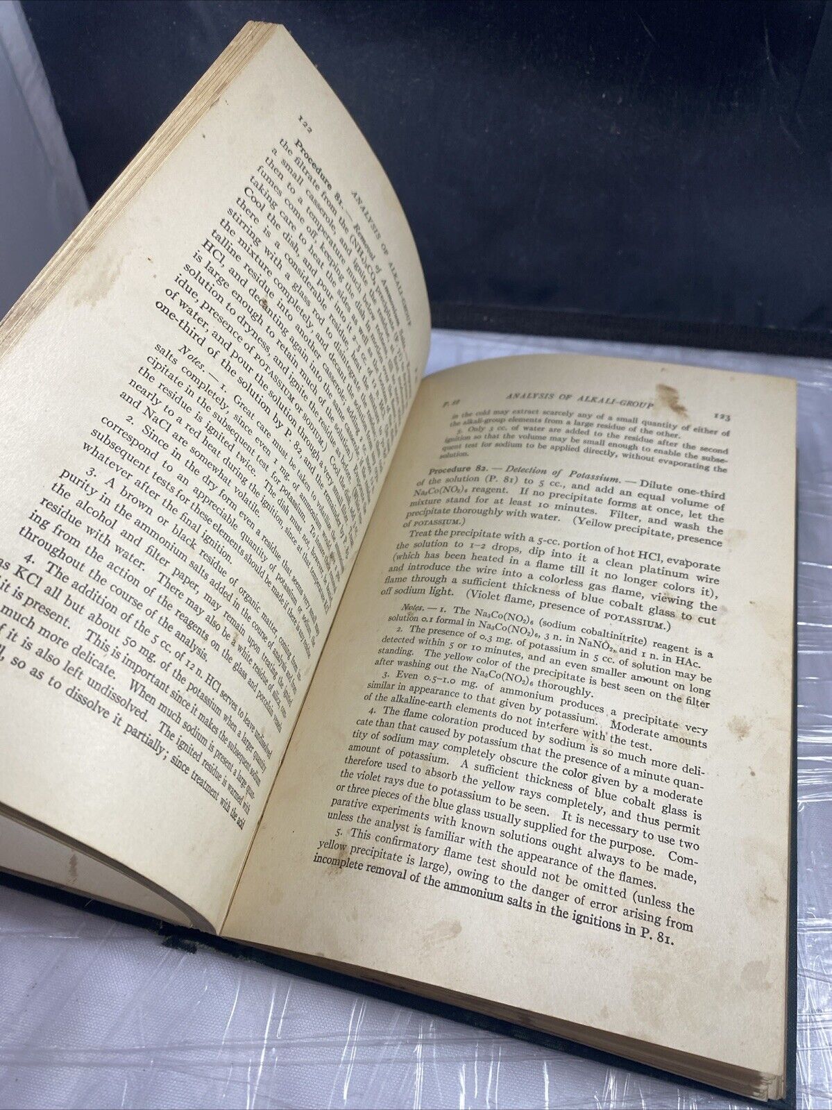 HARDCOVER "QUALITATIVE CHEMICAL ANALYSIS" 1930 Print SEE PICS BY LOUIS J. CURT