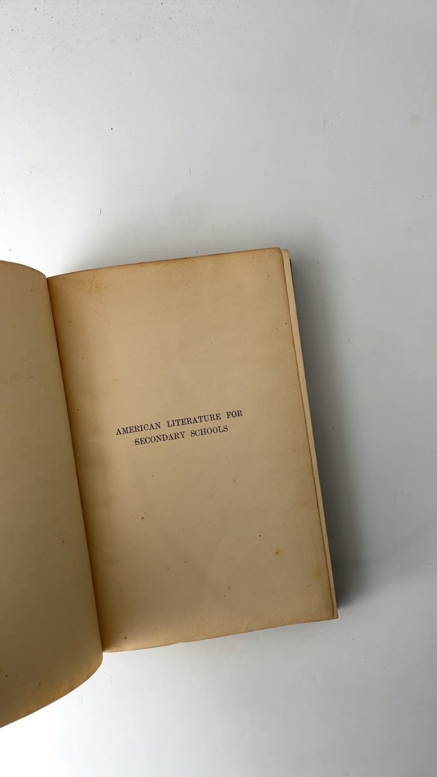 American Literature for Secondary Schools by William B. Cairns 1916