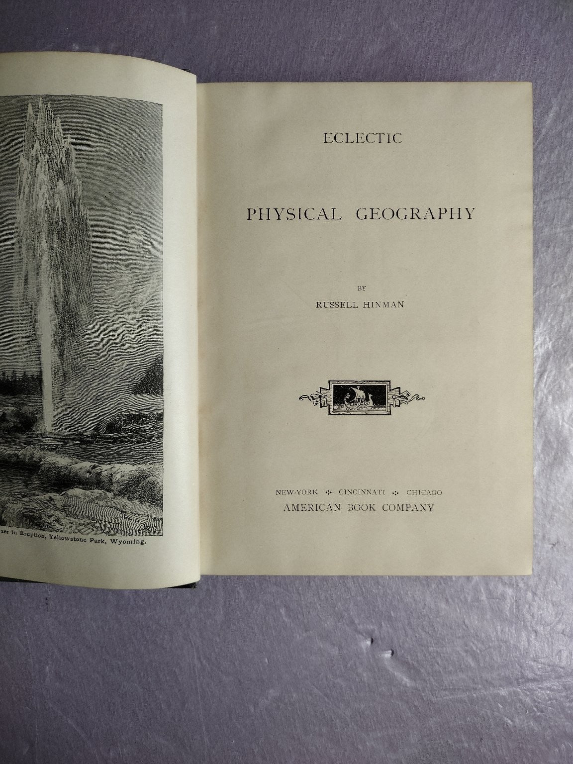Eclectic Physical Geography Russell Hinman 1888 Illustrated Hardcover American