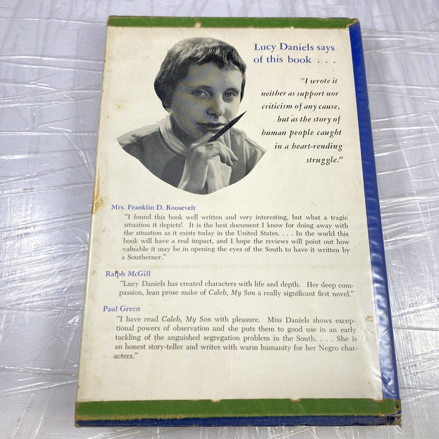 Caleb, My Son 1956 Lucy Daniels Novel of Racial Inequality Historical Fiction 1s