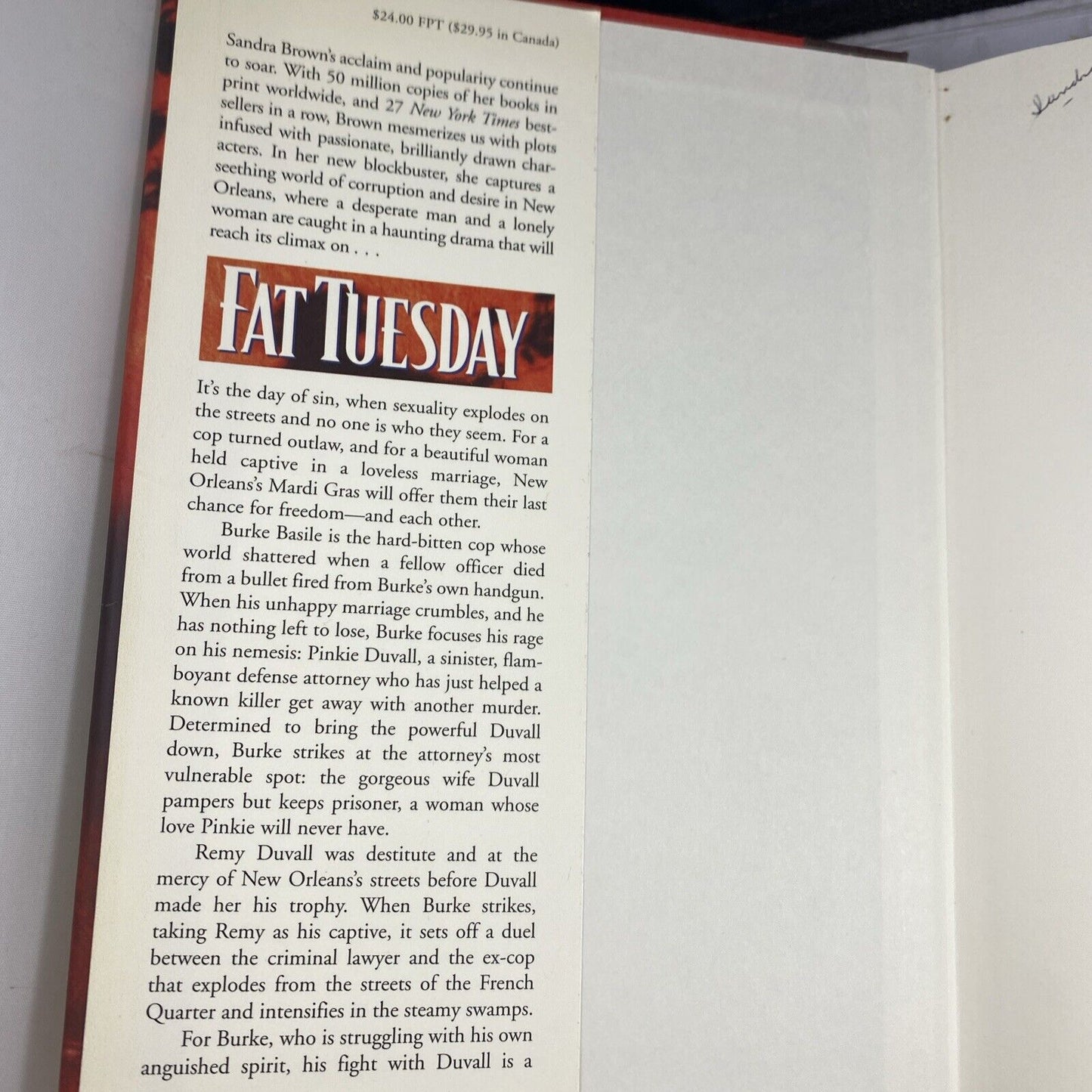 Fat Tuesday - Hardcover By Brown, Sandra - VERY GOOD