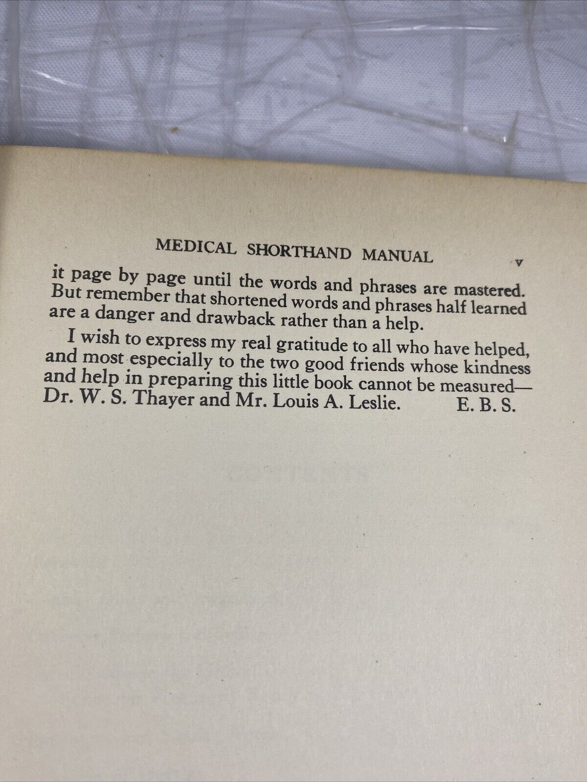 Gregg Medical Shorthand Manual by Effie Smither, copyright 1927 Antique HC Good