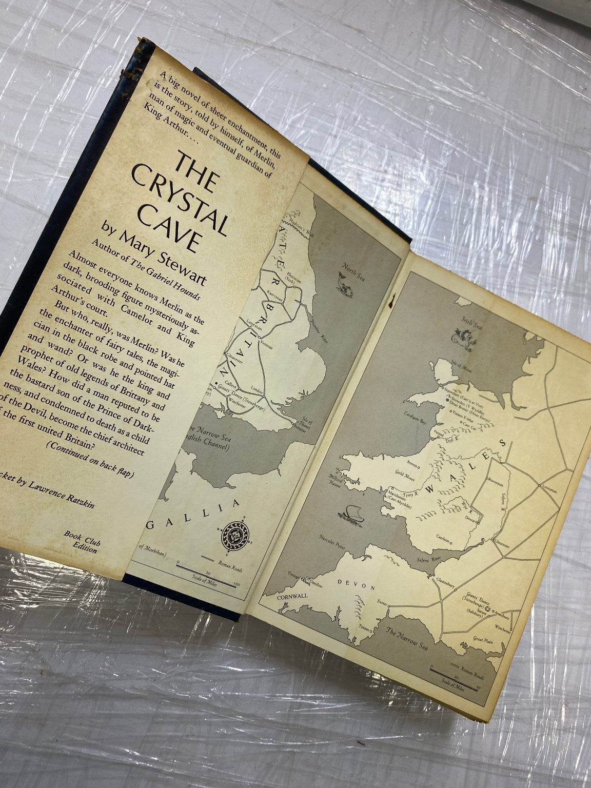 The Crystal Cave Mary Stewart 1970 Book Club Edition Fantasy Morrow
