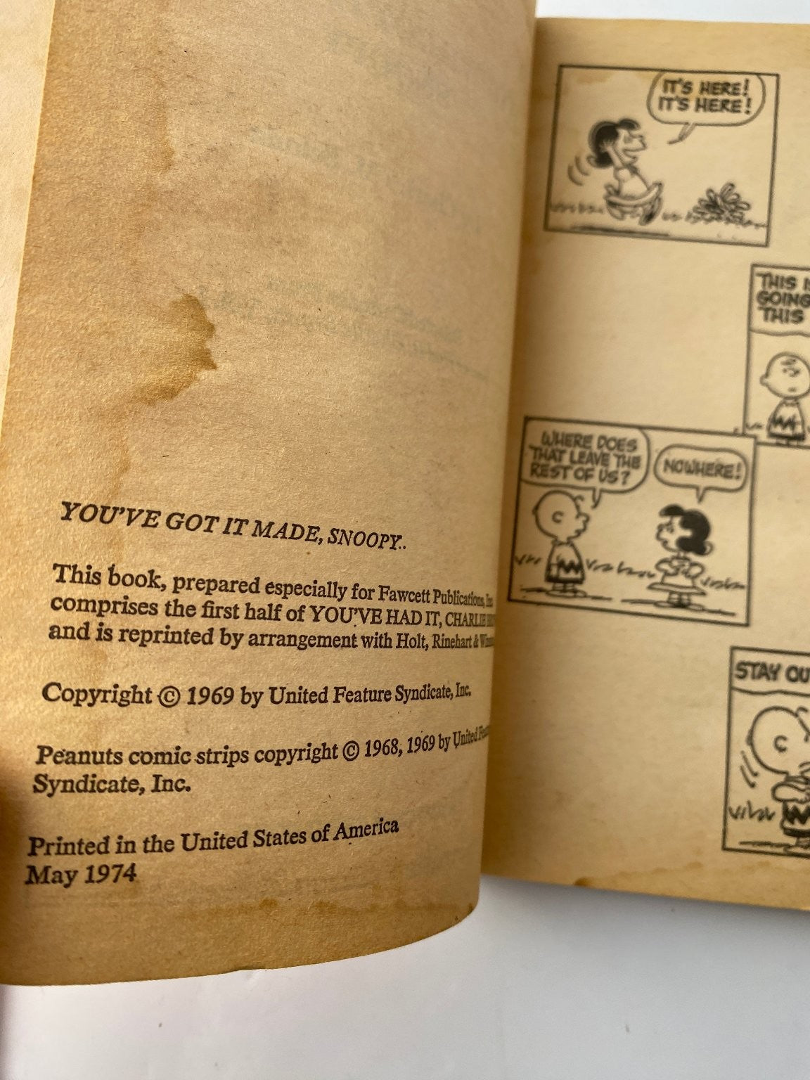 You've Got It Made Snoopy Charles M. Schulz 1974 Peanuts Cartoons