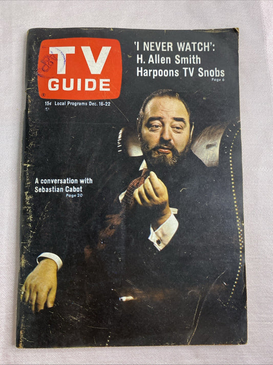 DECEMBER 16 1967 - TV GUIDE MAGAZINE - SEBASTIAN CABOT