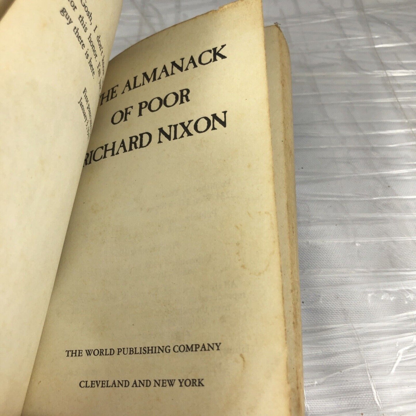 The Almanack of Poor Richard Nixon First Printing 1968 American Politics