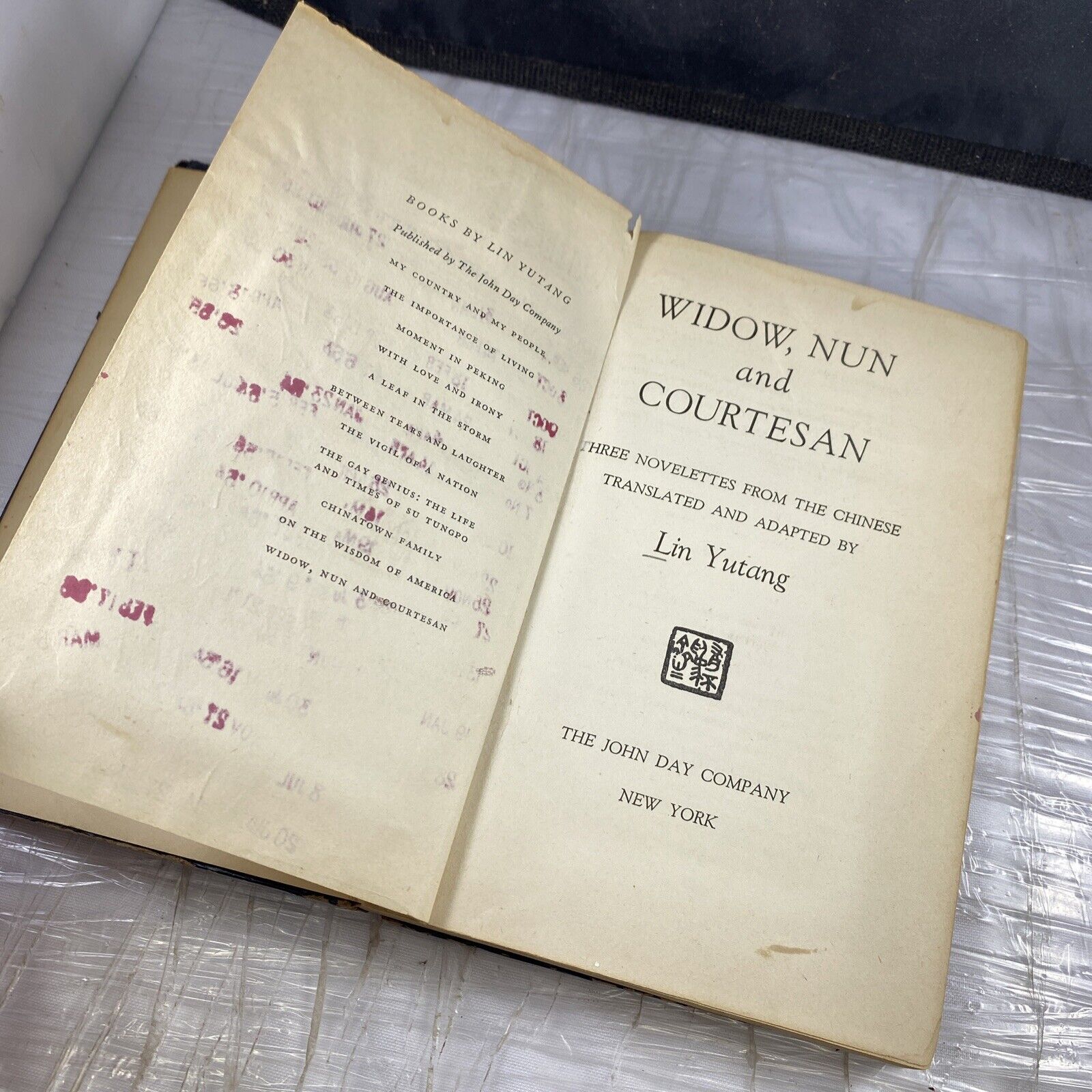 Widow Nun and Courtesan, by Lin Yutang, First Edition, John Day Publisher, 1951