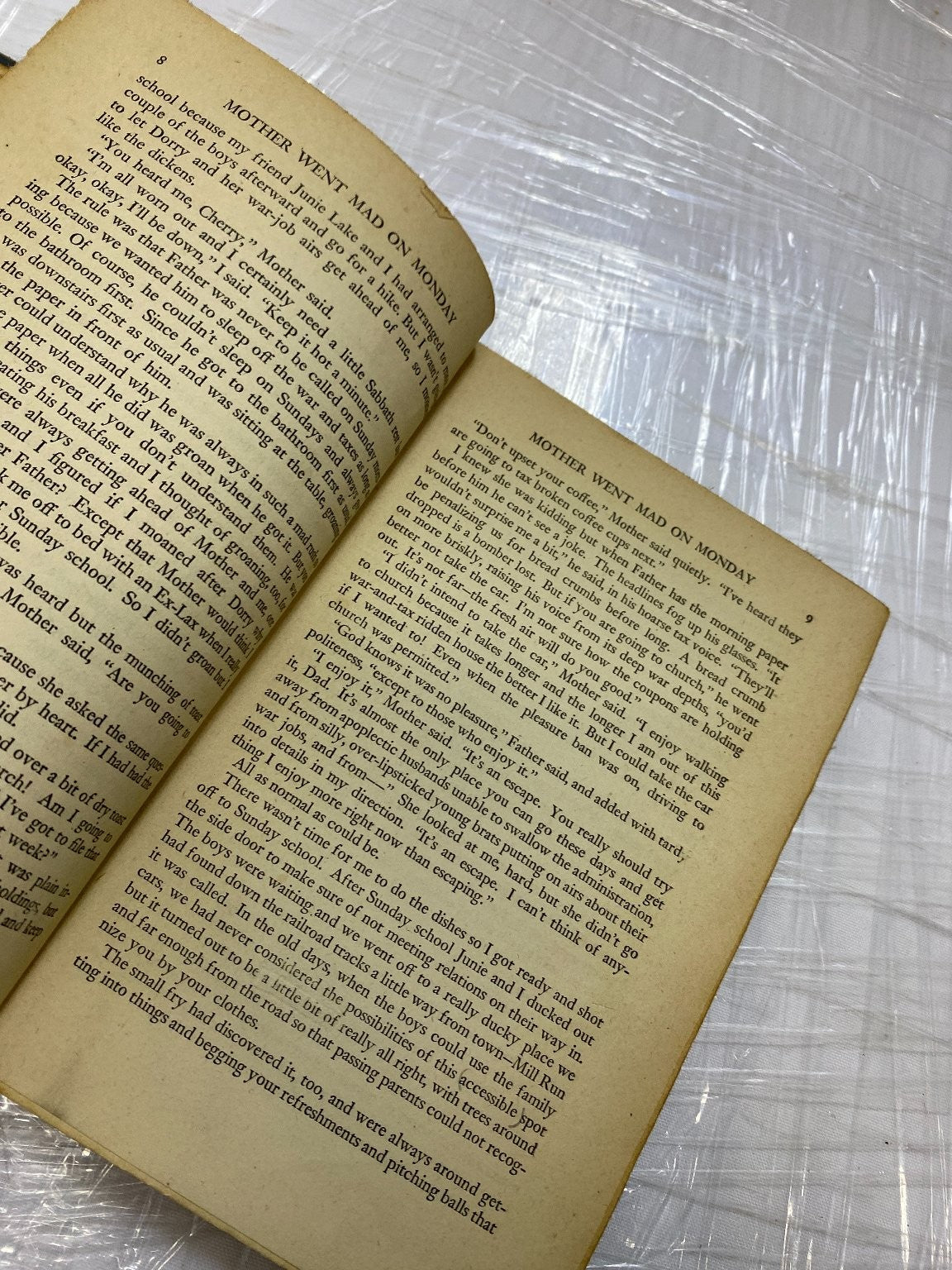 Mother Went Mad on Monday Ethel Hueston 1944 Vintage Hardcover Bobbs-Merrill