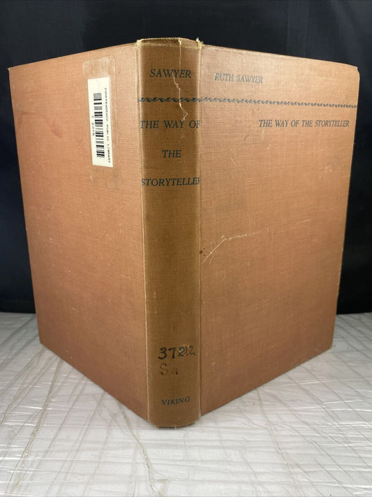 The Way of the Storyteller by Sawyer Vintage 40s Writing Textbook Orange Cover