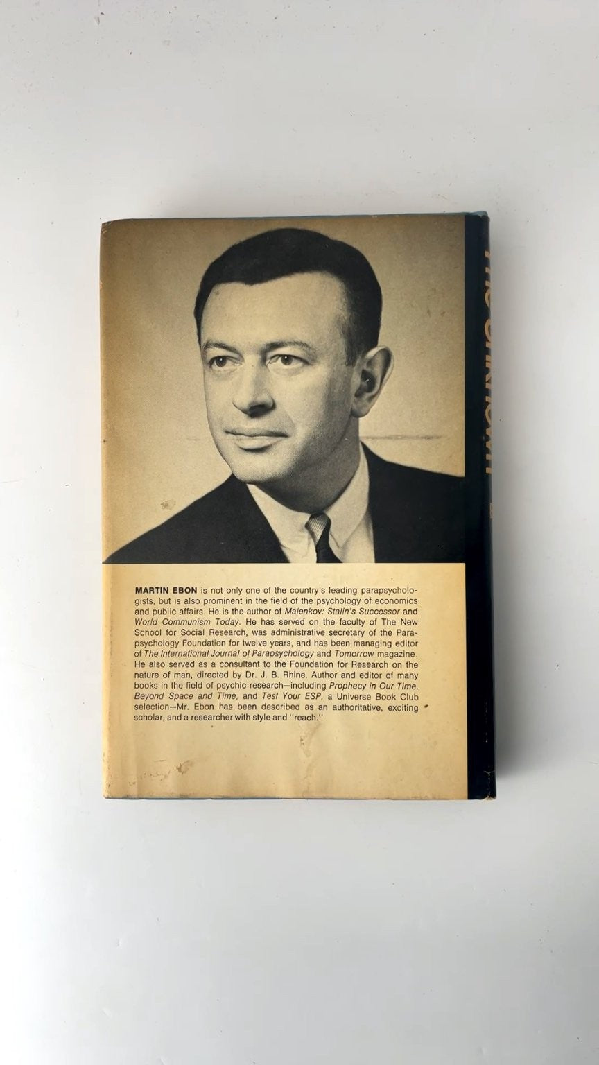They Knew The Unknown Martin Ebon 1971 Book Club Edition Parapsychology