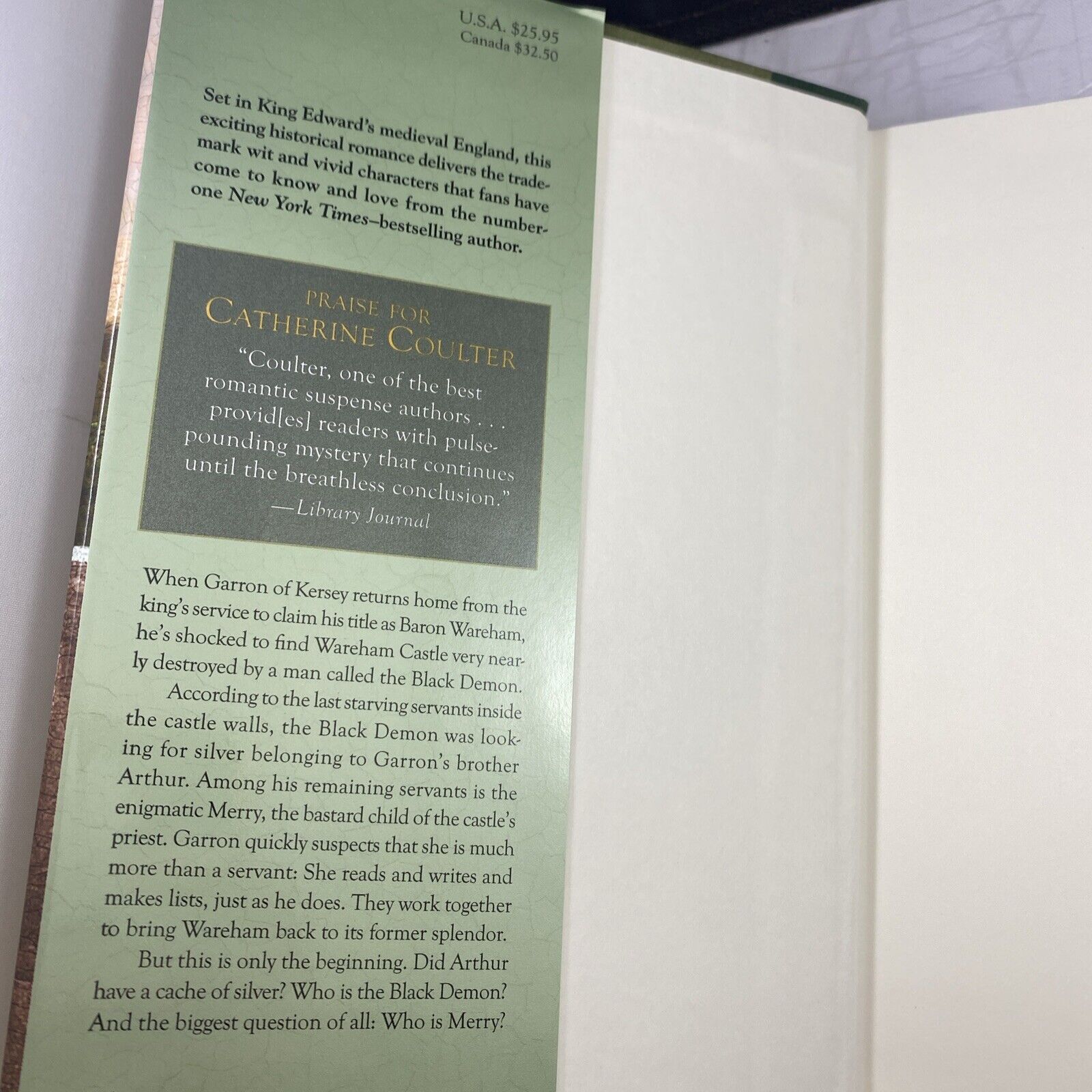 Catherine Coulter "Medieval Song Series" Books #7, Hardcover Good Fiction Novel