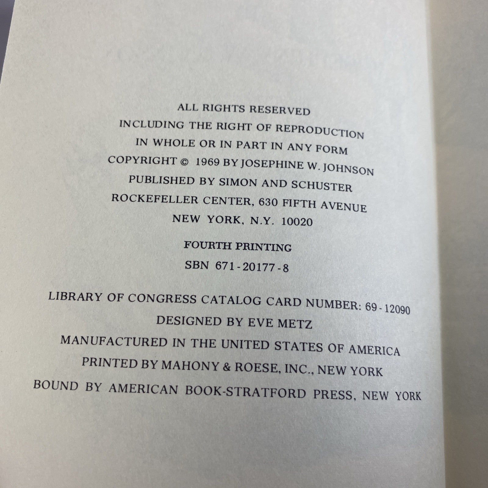 The Inland Island by Josephine W. Johnson 1969 1st Edition 4th Print w/ Jacket