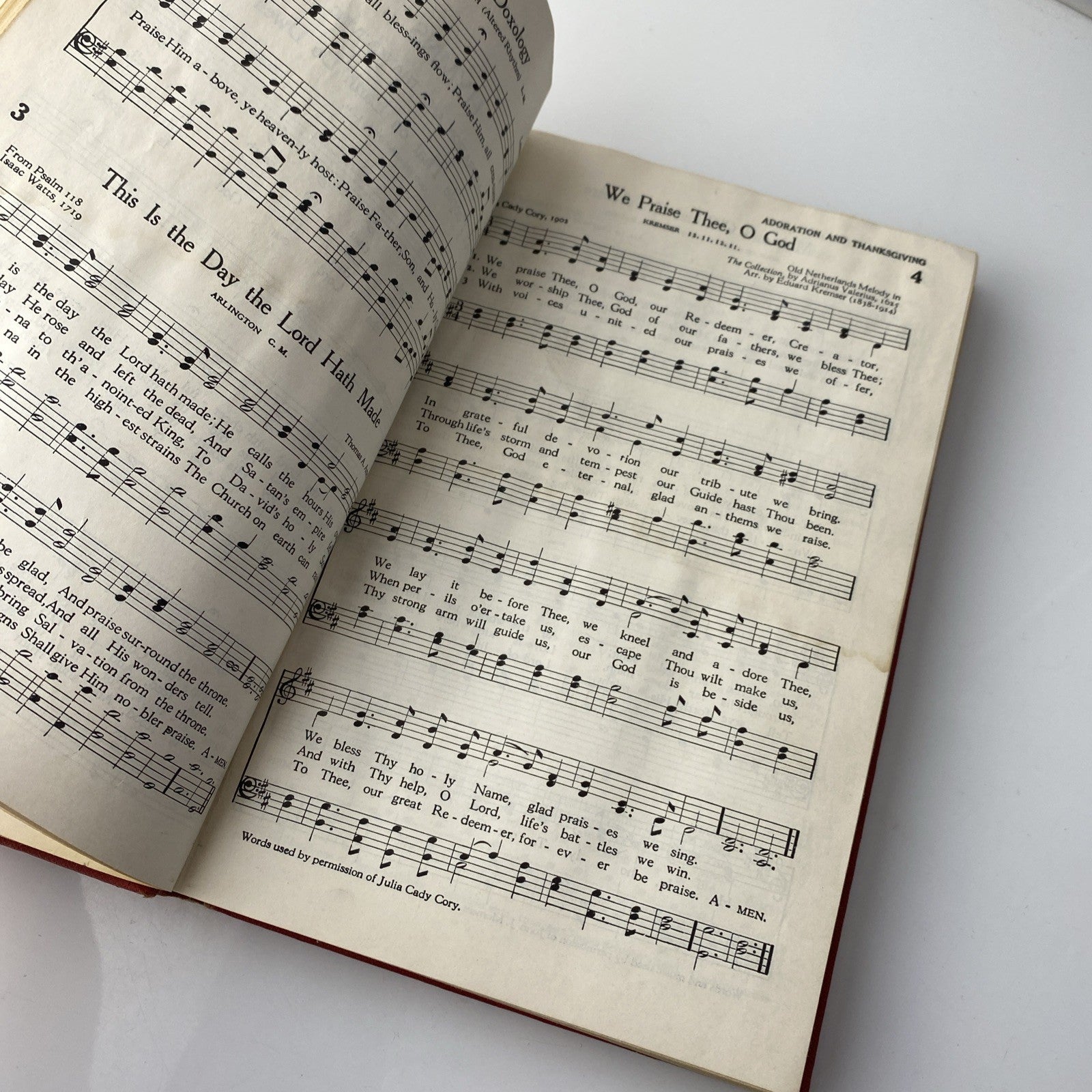 Vintage Red 50s 40s Christian Song 1941 The Hymnal, For Youth Westminster Press