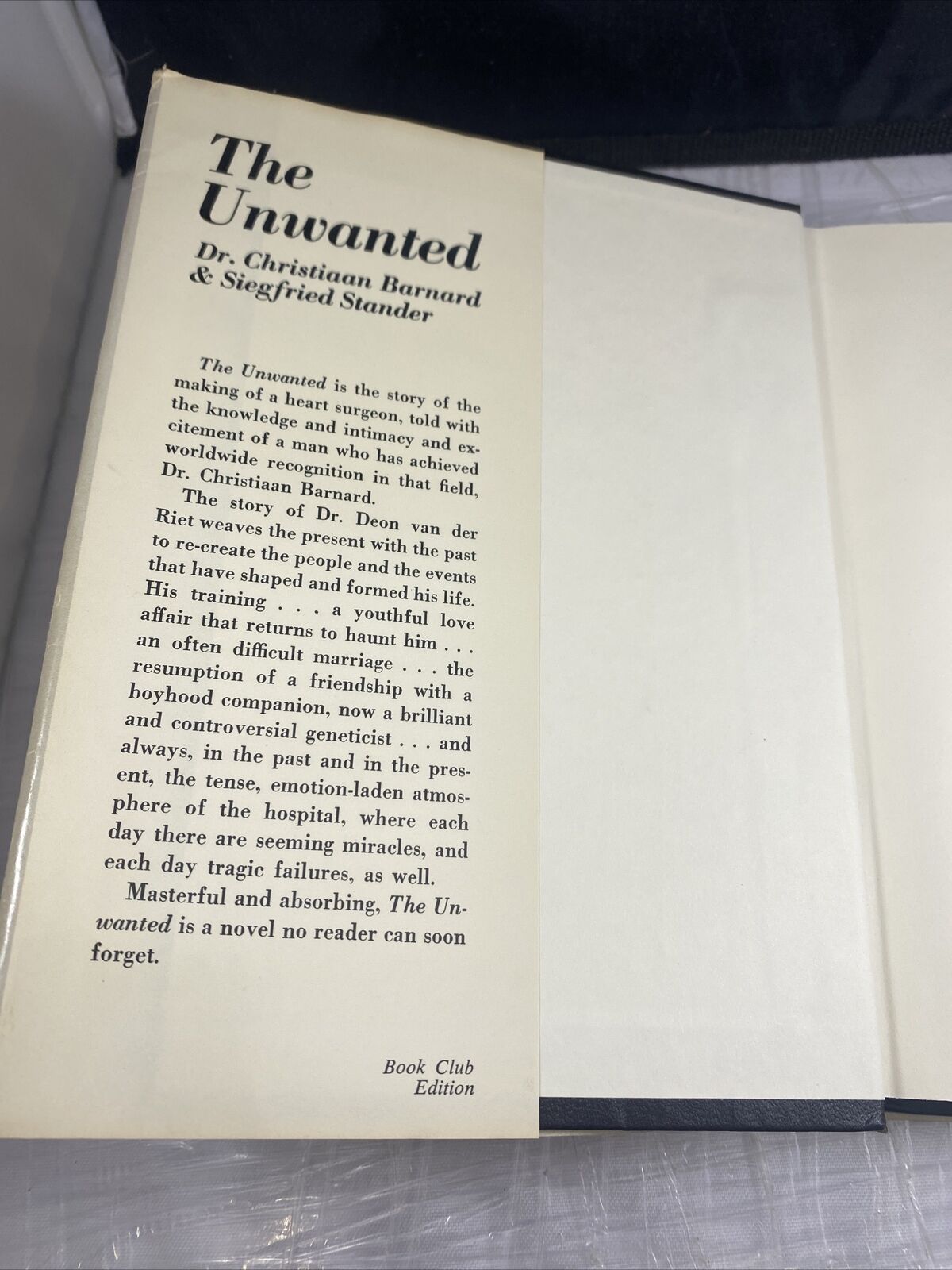 Dr. Christiaan Barnard The Unwanted 1975 First Edition Hardcover Vintage BCE