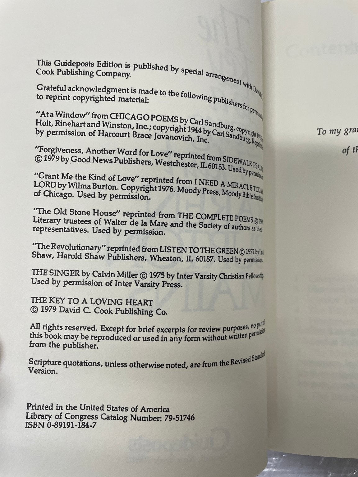 The Key to a Loving Heart Karen Burton Mains 1979 Illustrated Guidepost