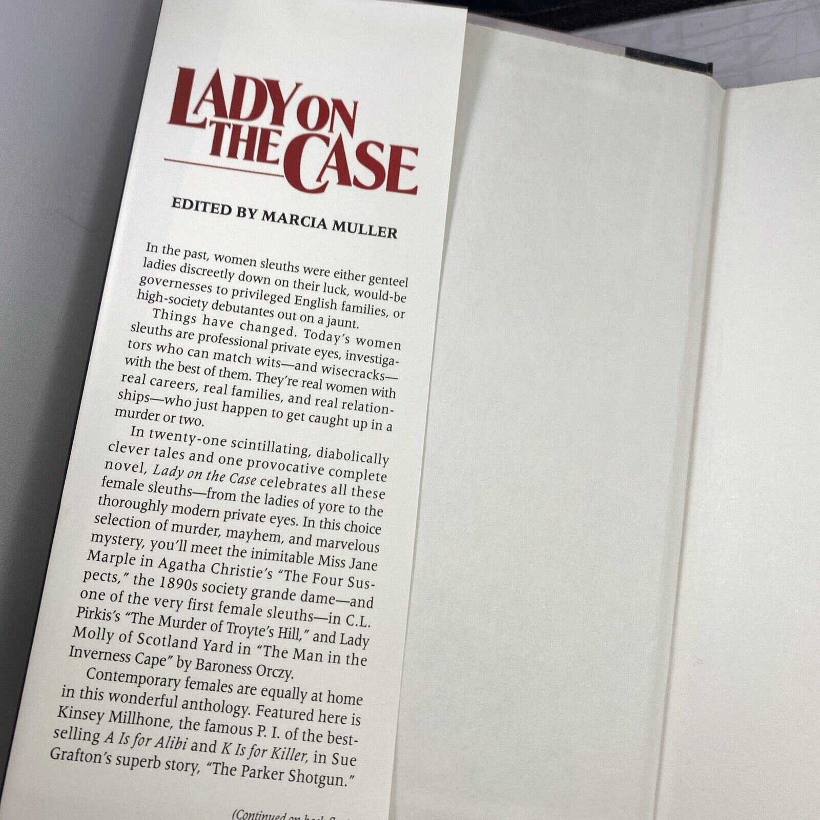 Lady on the Case Anthology of Female Sleuths - Marcia Muller Famous Mystery Auth