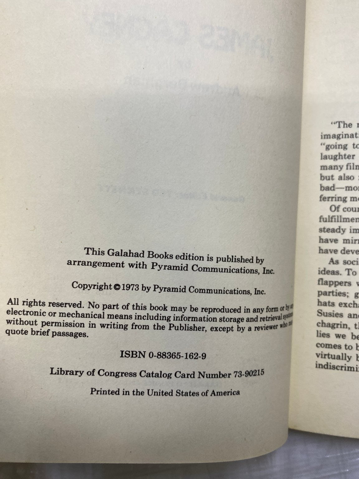 James Cagney by Andrew Bergman 1973 Illustrated Film Star Biography Galahad