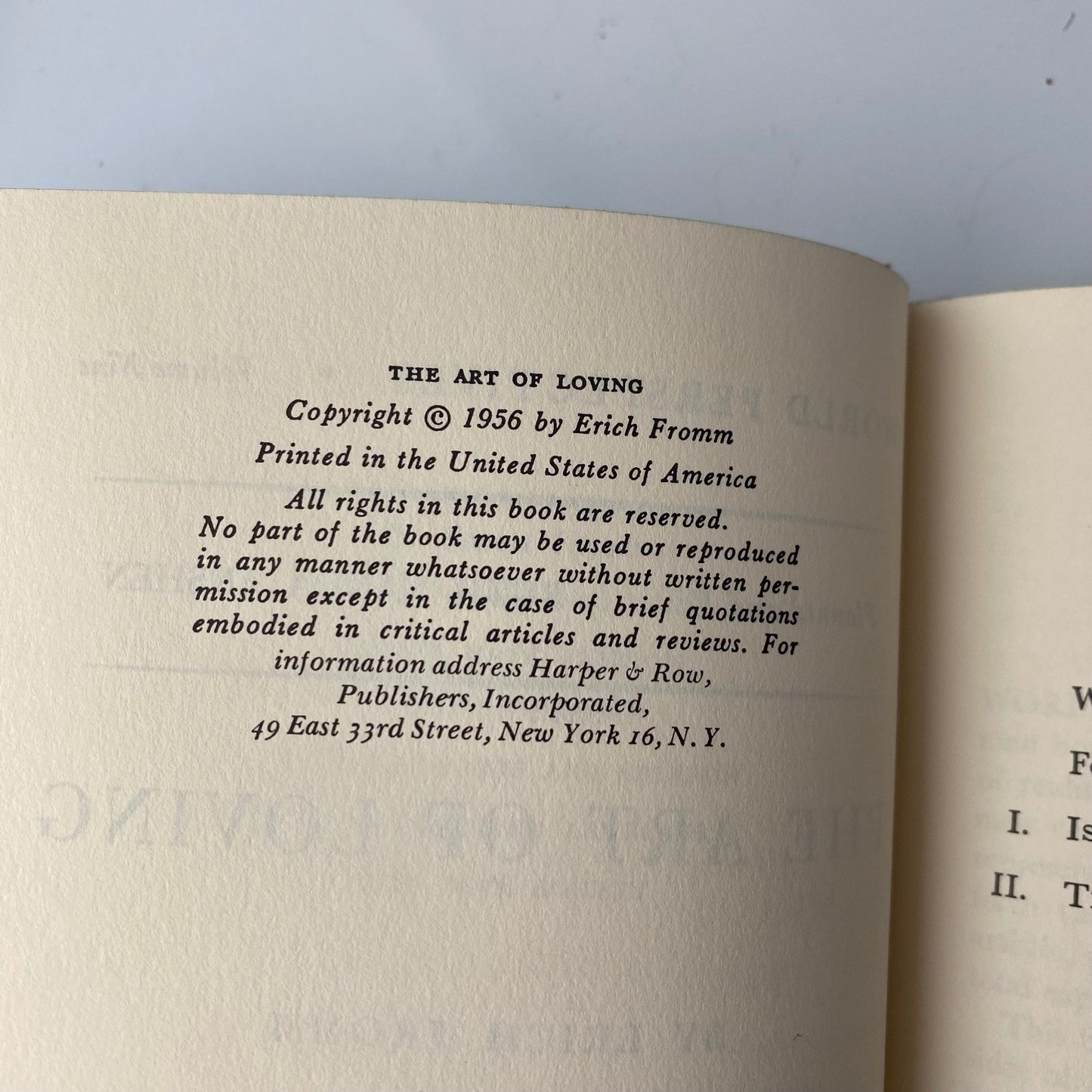 The Art of Loving Erich Fromm 1956 First Edition Psychology Harper & Row