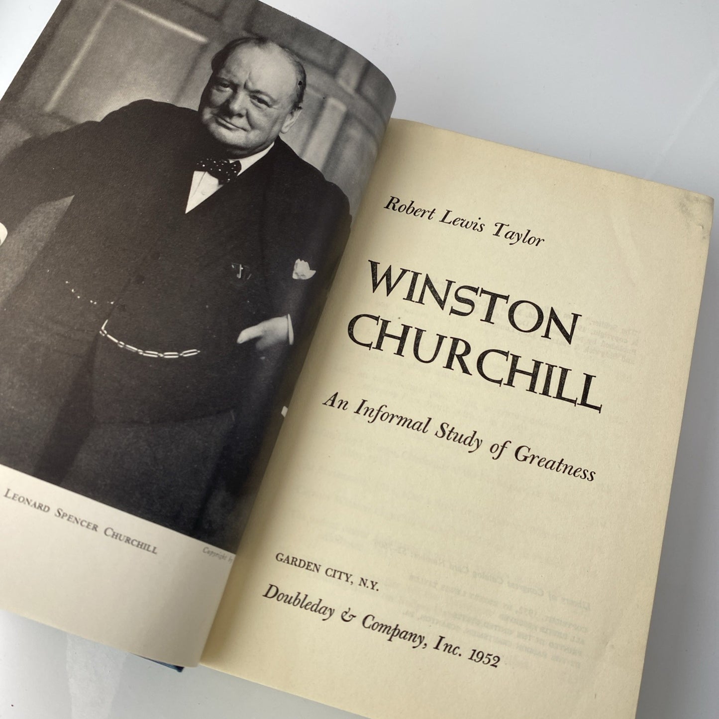 Winston Churchill: An Informal Study of Greatness by Robert Lewis Taylor 1952 HC