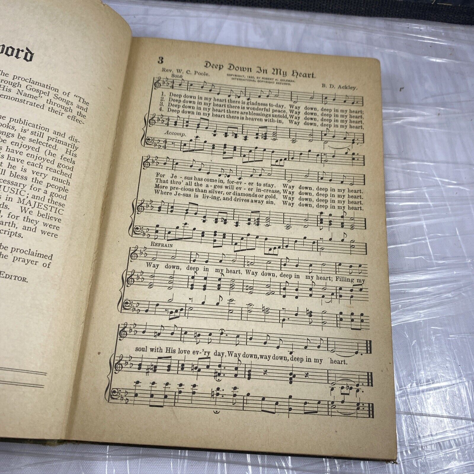 MAJESTIC HYMNS Hardcover 1930 Antique Vintage Hymnal American Christian Songbook