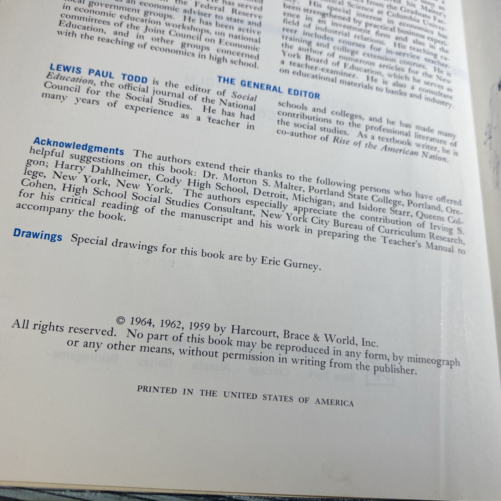 50s 60s Textbook OUR AMERICAN ECONOMY Lindholm and Driscoll Hardcover Book
